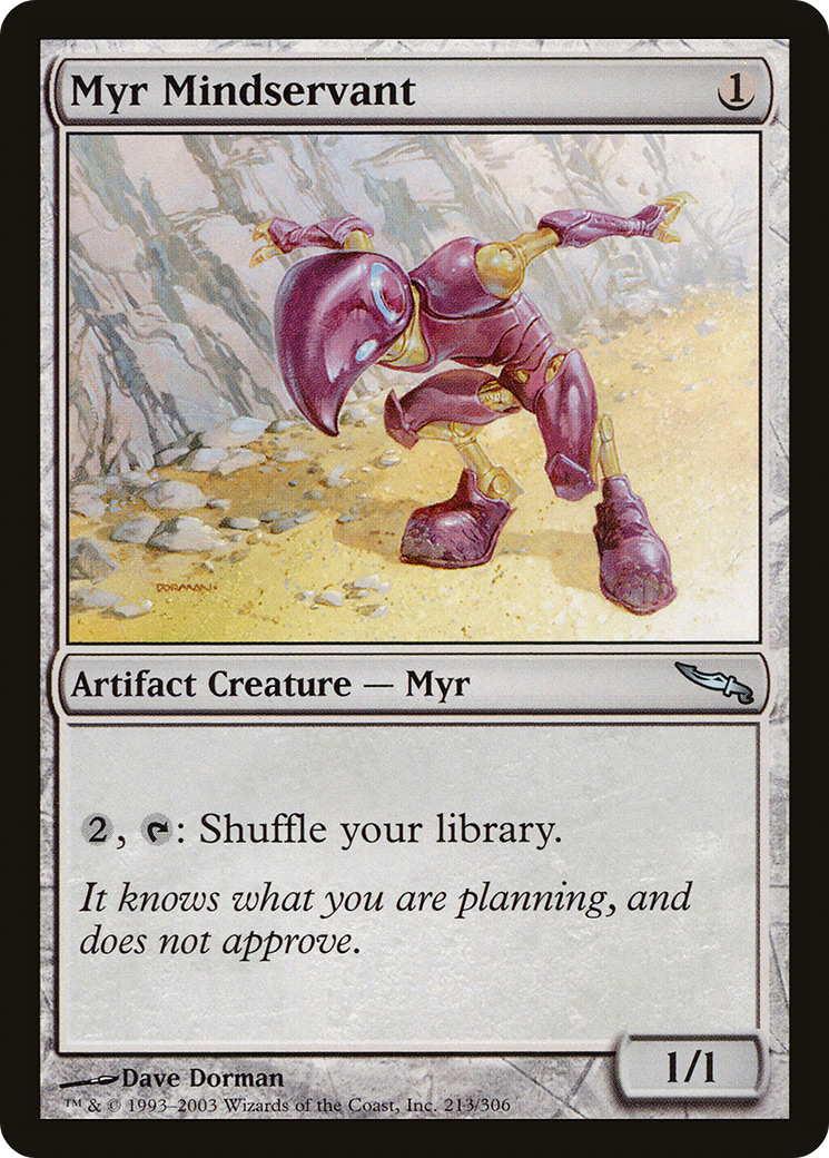 Myr Mindservant (MRD-213) - Mirrodin Foil - Premium MTG Single from Wizards of the Coast - Just $1.38! Shop now at Game Crave Tournament Store