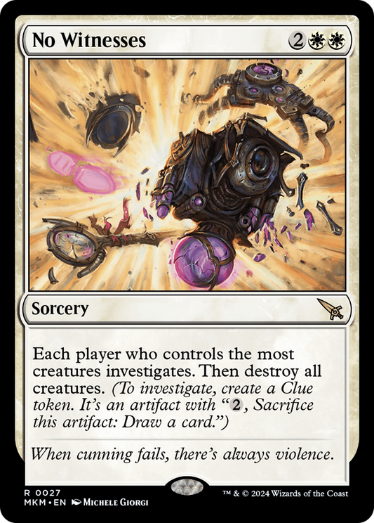 No Witnesses (MKM-027) - Murders at Karlov Manor Foil - Premium MTG Single from Wizards of the Coast - Just $0.25! Shop now at Game Crave Tournament Store