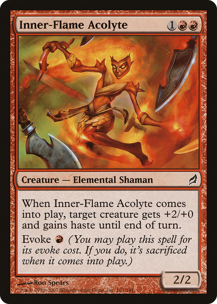 Inner-Flame Acolyte (LRW-181) - Lorwyn - Premium MTG Single from Wizards of the Coast - Just $0.08! Shop now at Game Crave Tournament Store