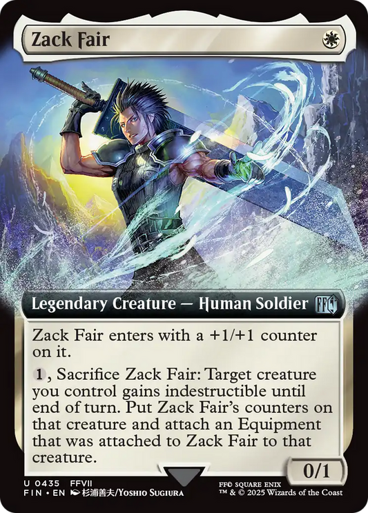 Zack Fair (FIN-435) - FINAL FANTASY: (Extended Art) Foil - Premium MTG Single from Wizards of the Coast - Just $8.58! Shop now at Game Crave Tournament Store