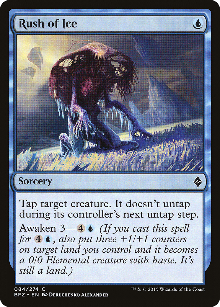 Rush of Ice (BFZ-084) - Battle for Zendikar Foil - Premium MTG Single from Wizards of the Coast - Just $0.08! Shop now at Game Crave Tournament Store