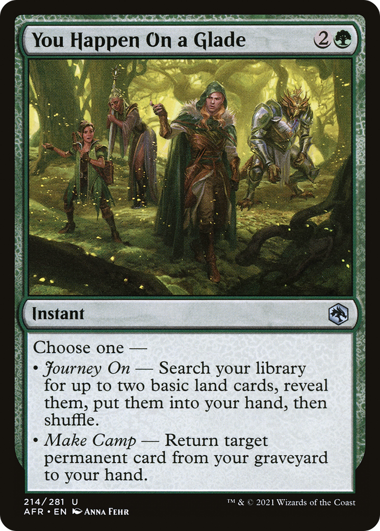 You Happen On a Glade (AFR-214) - Adventures in the Forgotten Realms - Premium MTG Single from Wizards of the Coast - Just $0.08! Shop now at Game Crave Tournament Store