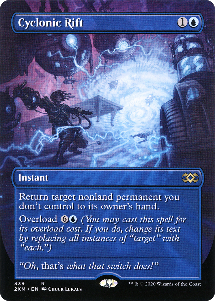 Cyclonic Rift (2XM-339) - Double Masters (Borderless) - Premium MTG Single from Wizards of the Coast - Just $14.29! Shop now at Game Crave Tournament Store
