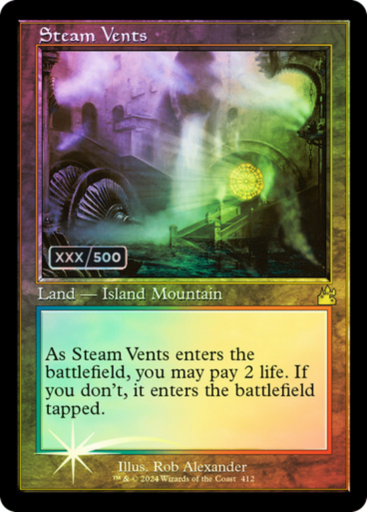 Steam Vents (RVR-412Z) - Ravnica Remastered Foil - Premium MTG Single from Wizards of the Coast - Just $720! Shop now at Game Crave Tournament Store