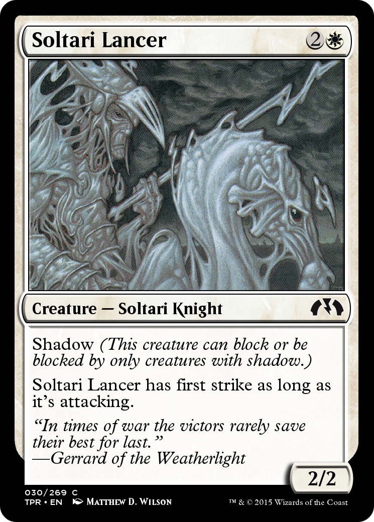 Soltari Lancer (TPR-030) - Tempest Remastered Foil - Premium MTG Single from Wizards of the Coast - Just $0! Shop now at Game Crave Tournament Store