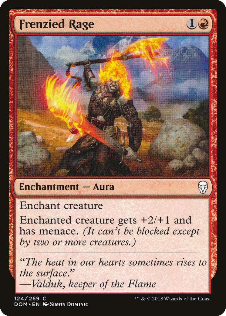 Frenzied Rage (DOM-124) - Dominaria Foil - Premium MTG Single from Wizards of the Coast - Just $0.08! Shop now at Game Crave Tournament Store