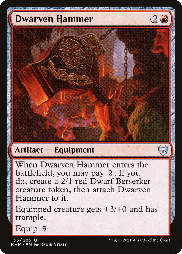 Dwarven Hammer (KHM-133) - Kaldheim Foil - Premium MTG Single from Wizards of the Coast - Just $0.08! Shop now at Game Crave Tournament Store