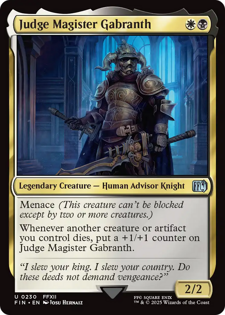 Judge Magister Gabranth (FIN-230) - FINAL FANTASY - Premium MTG Single from Wizards of the Coast - Just $0.08! Shop now at Game Crave Tournament Store