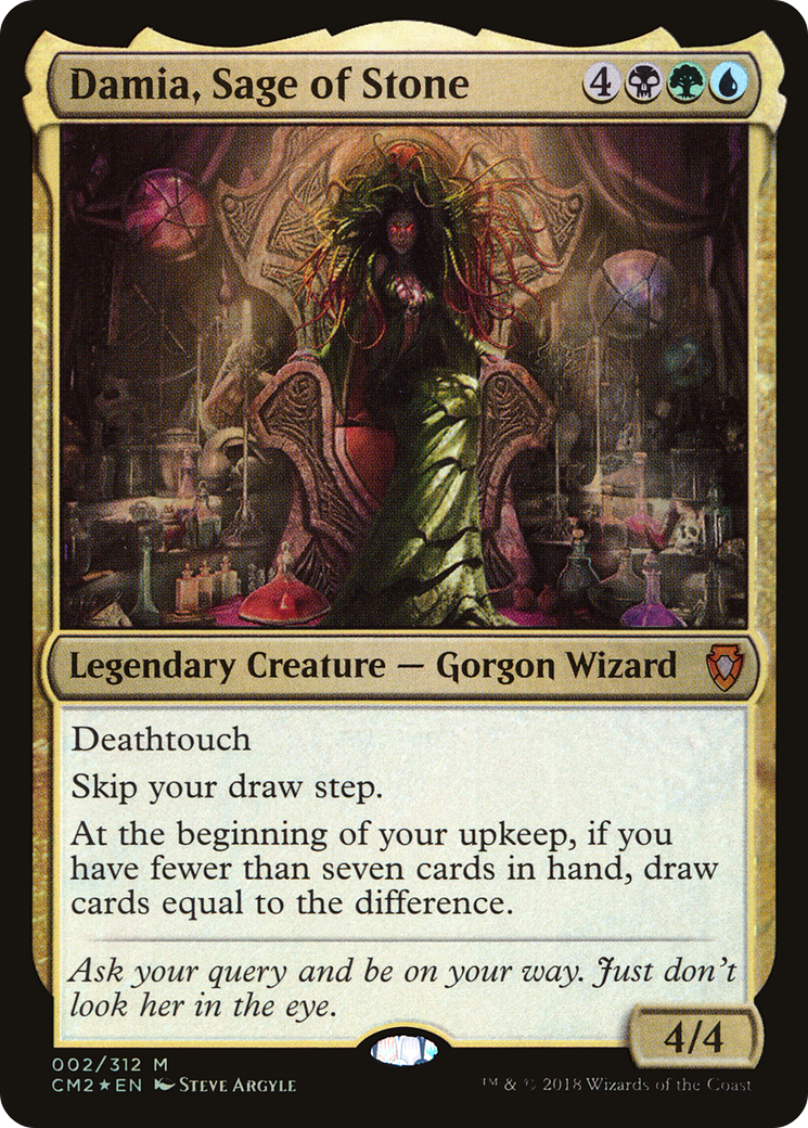 Damia, Sage of Stone (CM2-002) - Commander Anthology Volume II Foil - Premium MTG Single from Wizards of the Coast - Just $1.20! Shop now at Game Crave Tournament Store