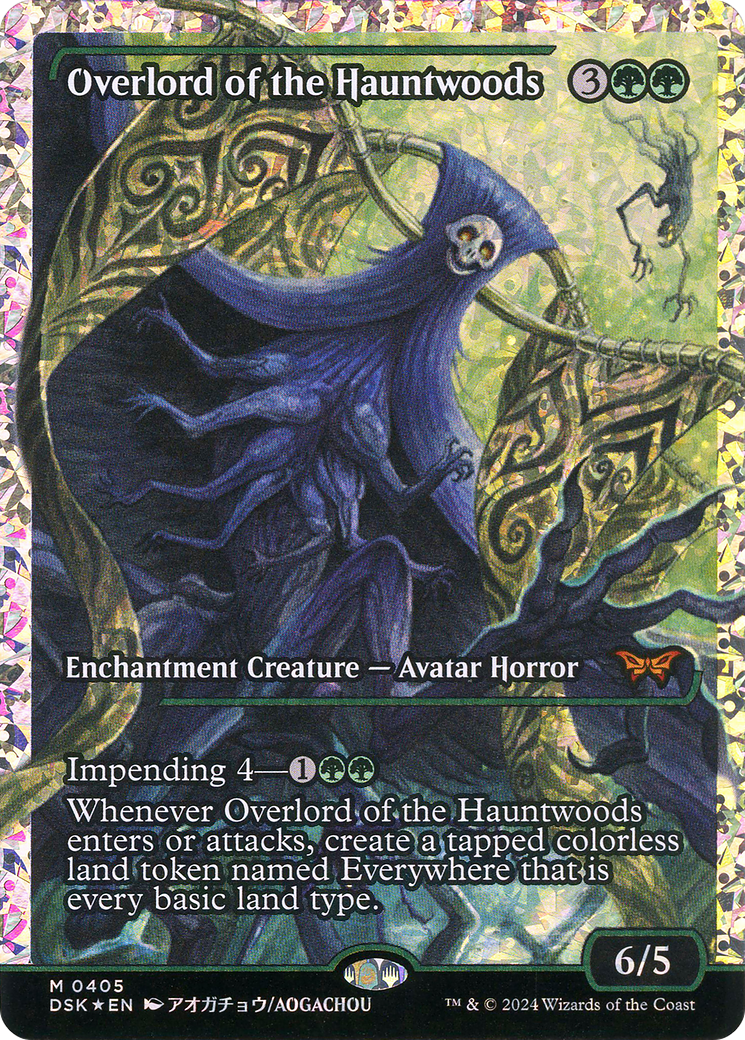 Overlord of the Hauntwoods (DSK-405) - Duskmourn: House of Horror: (Showcase) Foil - Premium MTG Single from Wizards of the Coast - Just $139.58! Shop now at Game Crave Tournament Store