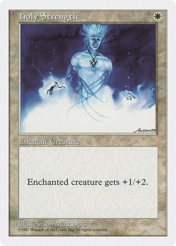 Holy Strength (5ED-035) - Fifth Edition - Premium MTG Single from Wizards of the Coast - Just $0.08! Shop now at Game Crave Tournament Store