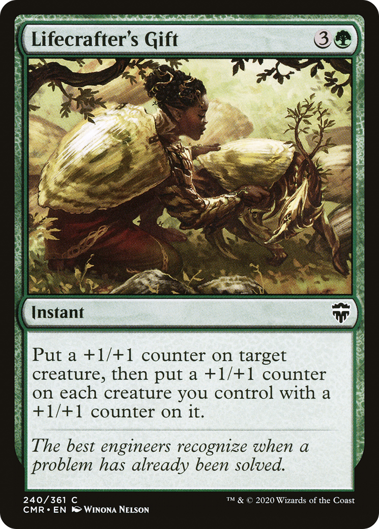Lifecrafter's Gift (CMR-240) - Commander Legends Foil - Premium MTG Single from Wizards of the Coast - Just $0.08! Shop now at Game Crave Tournament Store