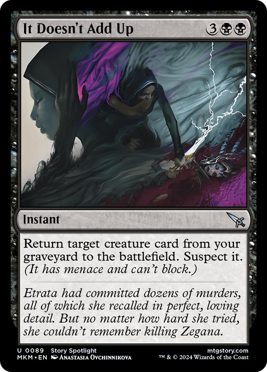 It Doesn't Add Up (MKM-089) - Murders at Karlov Manor - Premium MTG Single from Wizards of the Coast - Just $0.24! Shop now at Game Crave Tournament Store