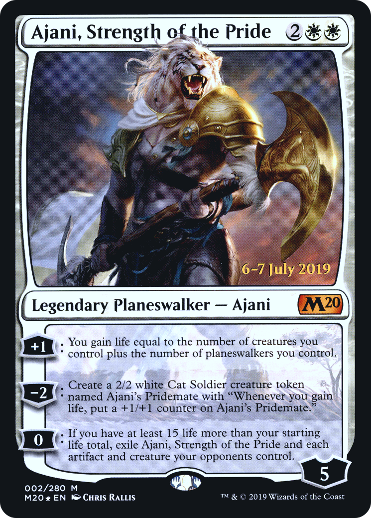 Ajani, Strength of the Pride (PM20-02S) - Core Set 2020 Promos Foil - Premium MTG Single from Wizards of the Coast - Just $3.66! Shop now at Game Crave Tournament Store