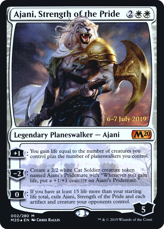 Ajani, Strength of the Pride (PM20-02S) - Core Set 2020 Promos Foil - Premium MTG Single from Wizards of the Coast - Just $3.66! Shop now at Game Crave Tournament Store