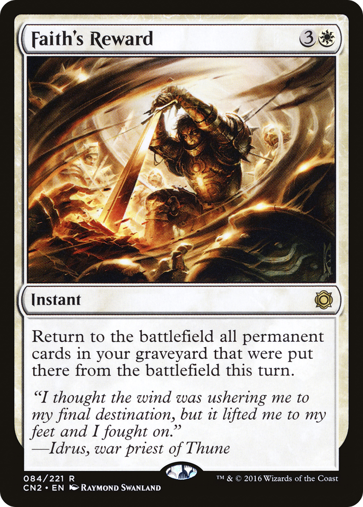 Faith's Reward (CN2-084) - Conspiracy: Take the Crown - Premium MTG Single from Wizards of the Coast - Just $0.30! Shop now at Game Crave Tournament Store