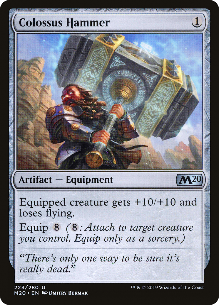 Colossus Hammer (M20-223) - Core Set 2020 Foil - Premium MTG Single from Wizards of the Coast - Just $1.74! Shop now at Game Crave Tournament Store