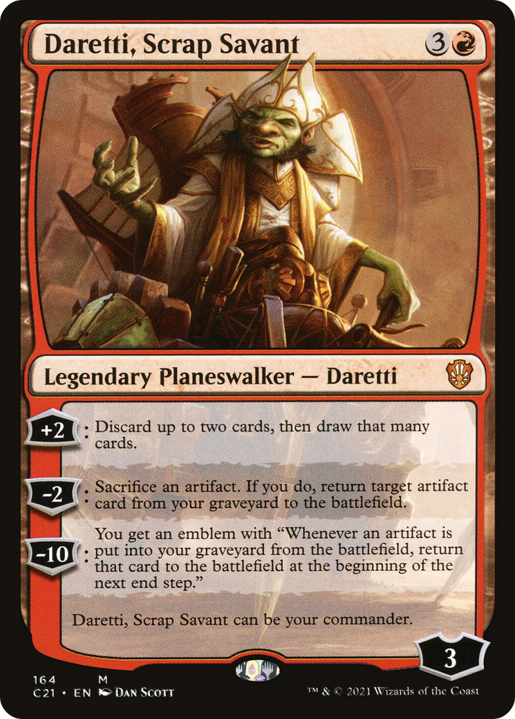 Daretti, Scrap Savant (C21-164) - Commander 2021 - Premium MTG Single from Wizards of the Coast - Just $0.23! Shop now at Game Crave Tournament Store
