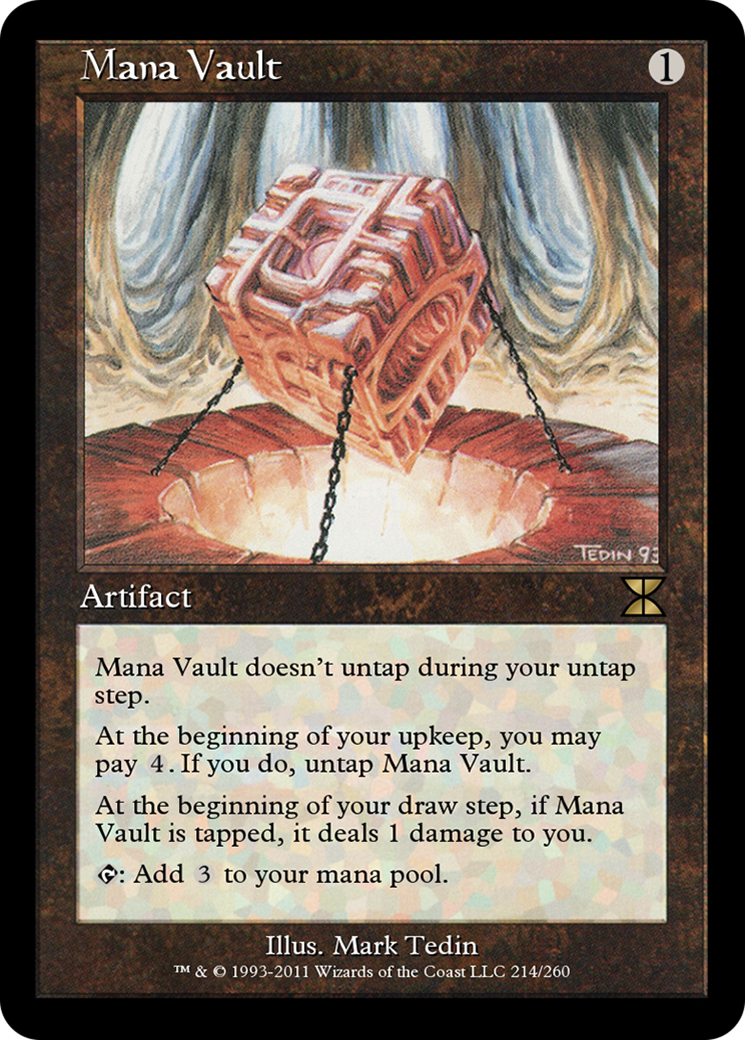 Mana Vault (ME4-214) - Masters Edition IV Foil - Premium MTG Single from Wizards of the Coast - Just $0! Shop now at Game Crave Tournament Store