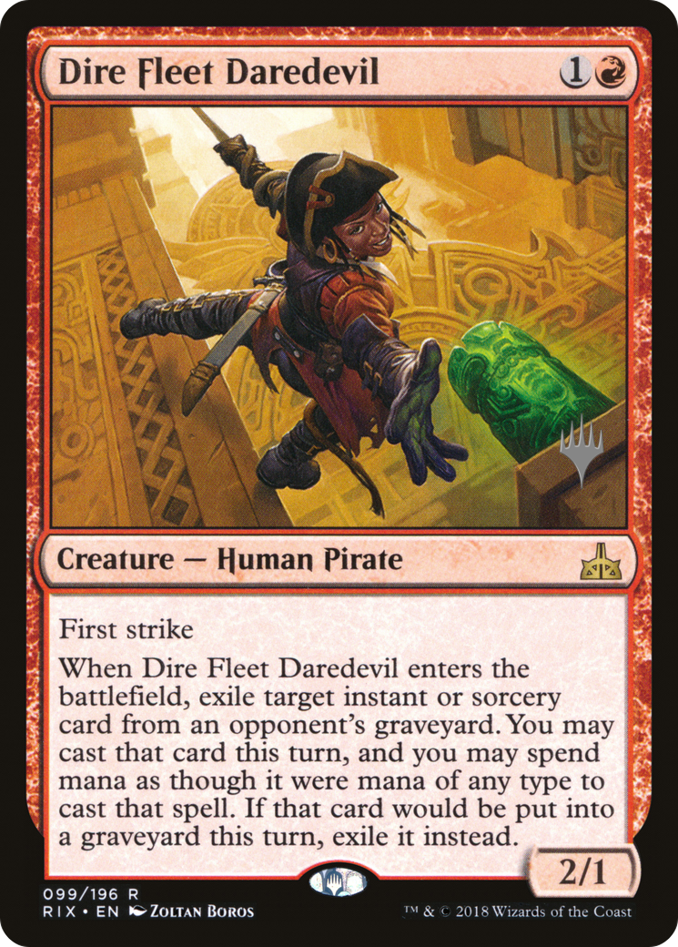 Dire Fleet Daredevil (PRIX-99P) - Rivals of Ixalan Promos - Premium MTG Single from Wizards of the Coast - Just $0.91! Shop now at Game Crave Tournament Store