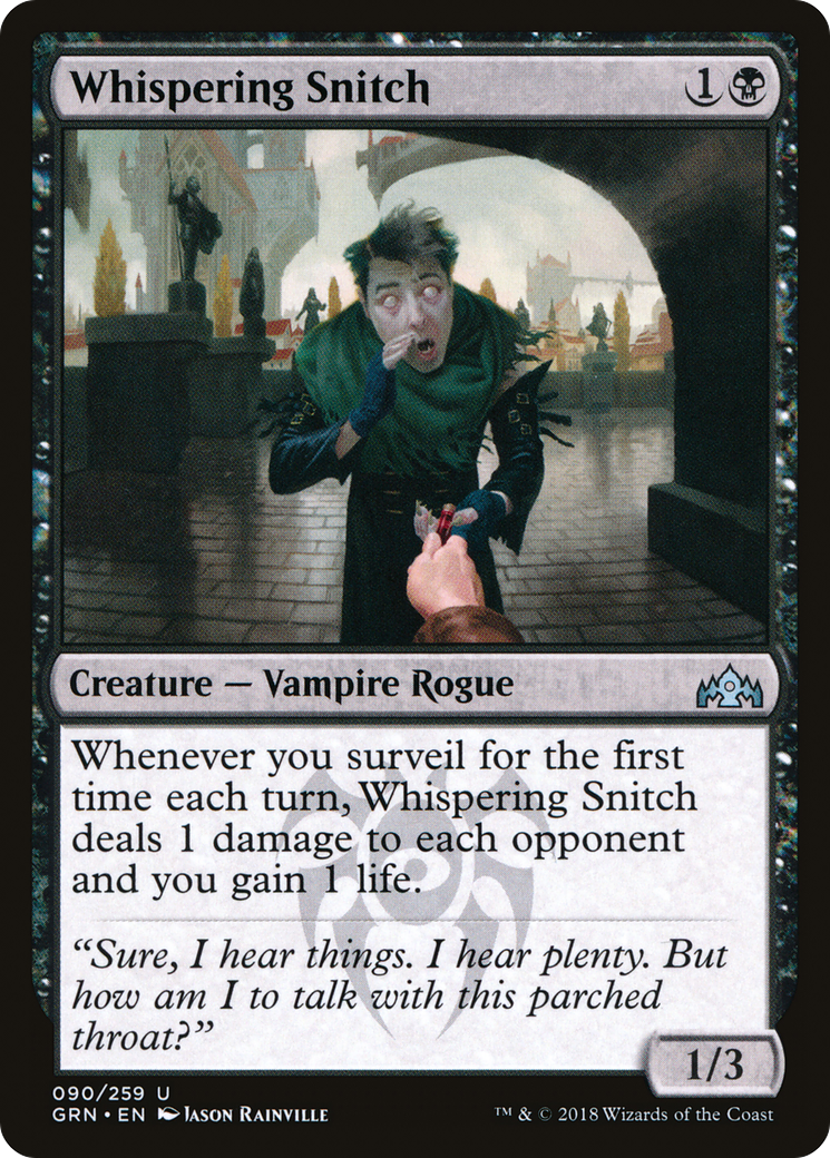 Whispering Snitch (GRN-090) - Guilds of Ravnica - Premium MTG Single from Wizards of the Coast - Just $0.08! Shop now at Game Crave Tournament Store