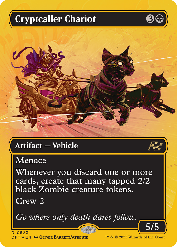 Cryptcaller Chariot (Borderless) (First-Place Foil) (DFT-523) - Aetherdrift Foil - Premium MTG Single from Wizards of the Coast - Just $2.51! Shop now at Game Crave Tournament Store