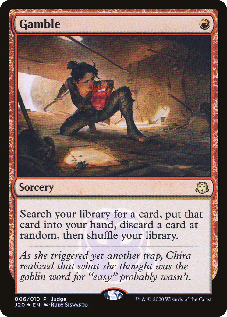Gamble (J20-006) - Judge Gift Cards 2020 Foil - Premium MTG Single from Wizards of the Coast - Just $3.89! Shop now at Game Crave Tournament Store