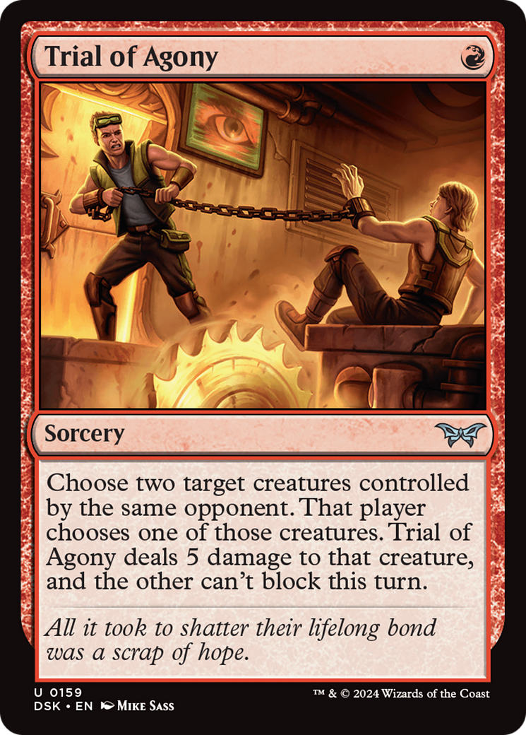 Trial of Agony (DSK-159) - Duskmourn: House of Horror Foil - Premium MTG Single from Wizards of the Coast - Just $0.25! Shop now at Game Crave Tournament Store