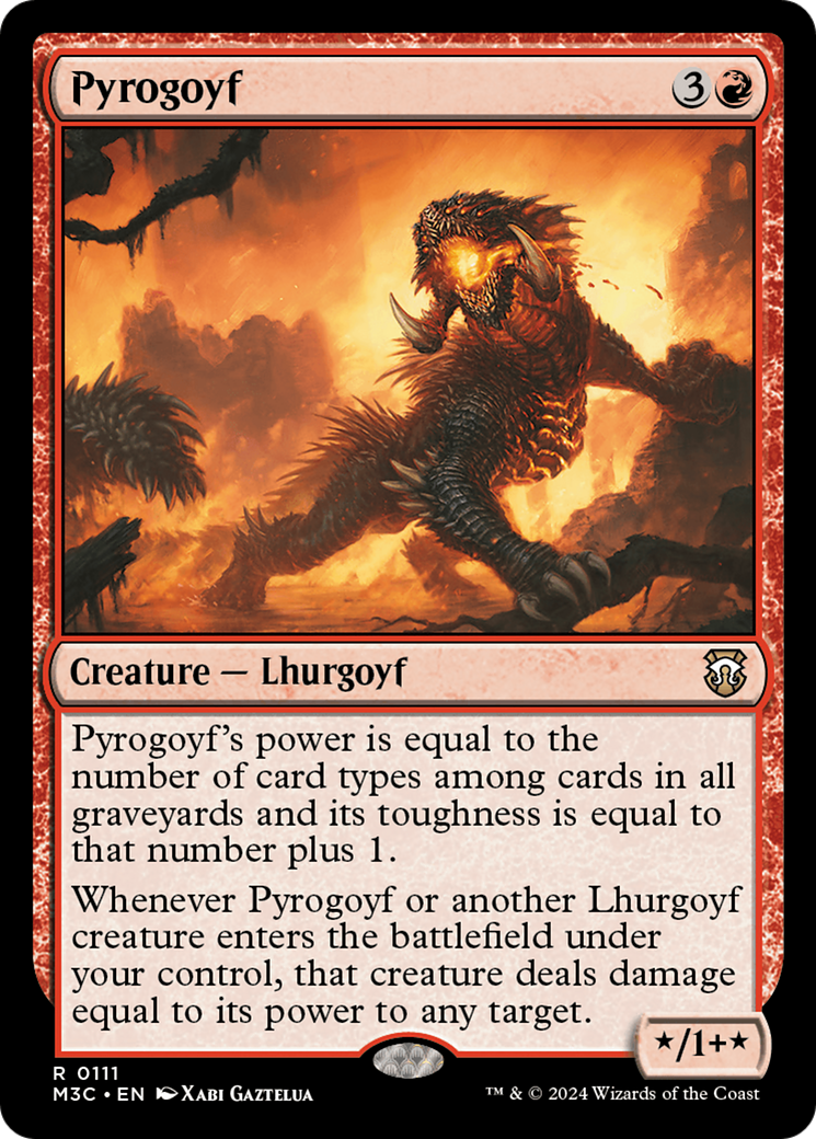 Pyrogoyf (M3C-111) - Modern Horizons 3 Commander Foil - Premium MTG Single from Wizards of the Coast - Just $1.90! Shop now at Game Crave Tournament Store