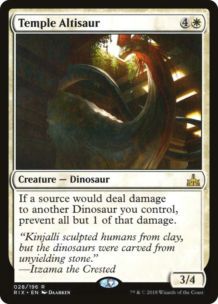 Temple Altisaur (RIX-028) - Rivals of Ixalan - Premium MTG Single from Wizards of the Coast - Just $0.13! Shop now at Game Crave Tournament Store