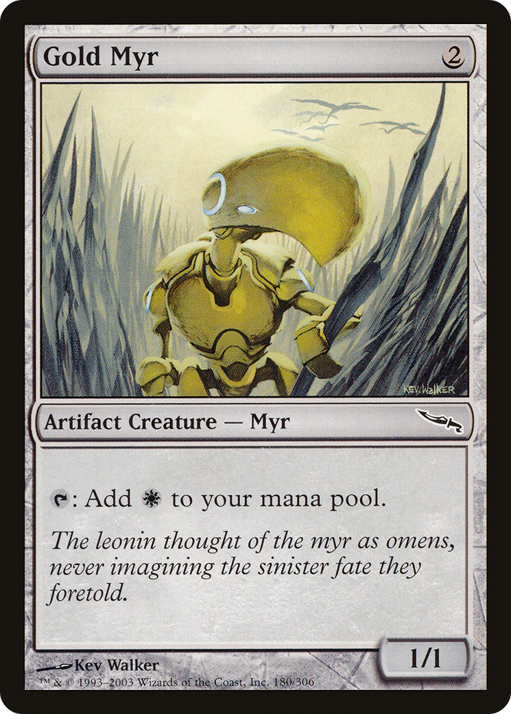 Gold Myr (MRD-180) - Mirrodin - Premium MTG Single from Wizards of the Coast - Just $0.08! Shop now at Game Crave Tournament Store