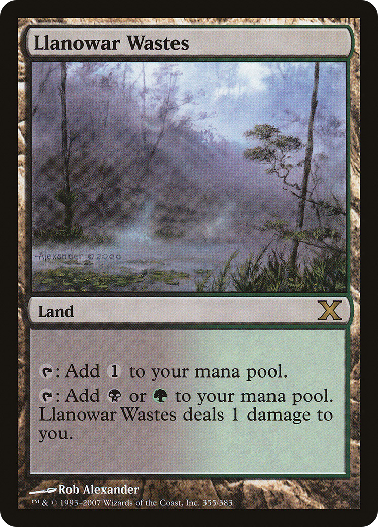 Llanowar Wastes (10E-355) - Tenth Edition Foil - Premium MTG Single from Wizards of the Coast - Just $7! Shop now at Game Crave Tournament Store
