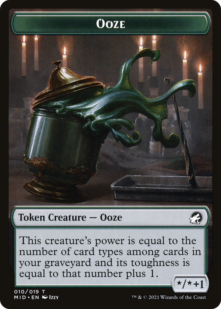 Ooze (TMID-010) - Innistrad: Midnight Hunt Tokens (Borderless) Foil - Premium MTG Single from Wizards of the Coast - Just $0! Shop now at Game Crave Tournament Store