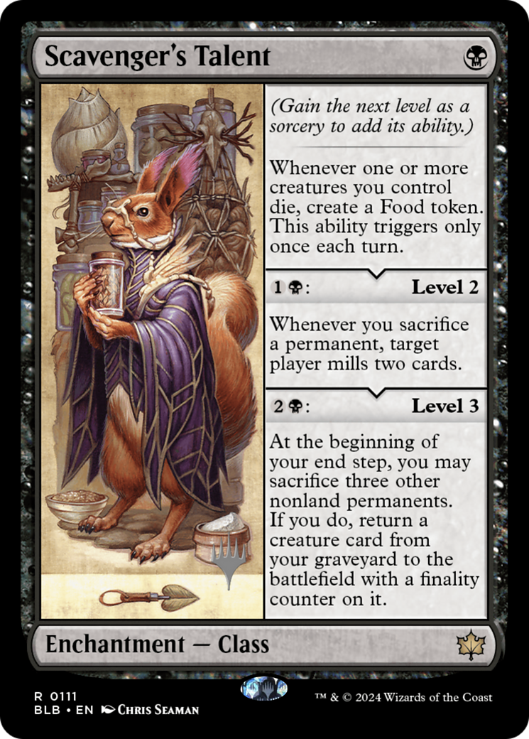 Scavenger's Talent (PBLB-111P) - Bloomburrow Promos - Premium MTG Single from Wizards of the Coast - Just $2.04! Shop now at Game Crave Tournament Store