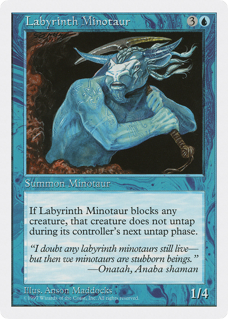 Labyrinth Minotaur (5ED-097) - Fifth Edition - Premium MTG Single from Wizards of the Coast - Just $0.08! Shop now at Game Crave Tournament Store