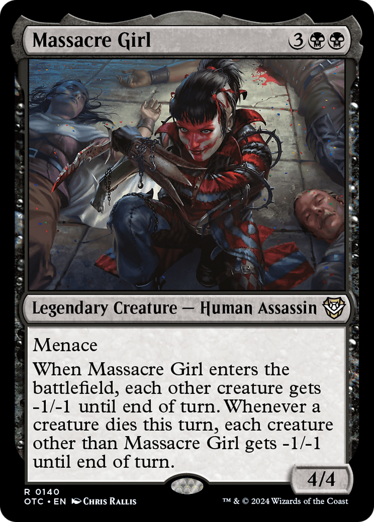 Massacre Girl (OTC-140) - Outlaws of Thunder Junction Commander - Premium MTG Single from Wizards of the Coast - Just $0.25! Shop now at Game Crave Tournament Store