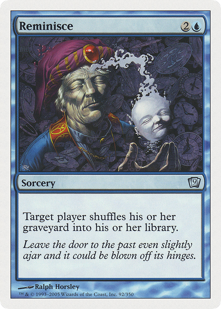 Reminisce (9ED-092) - Ninth Edition - Premium MTG Single from Wizards of the Coast - Just $0.08! Shop now at Game Crave Tournament Store