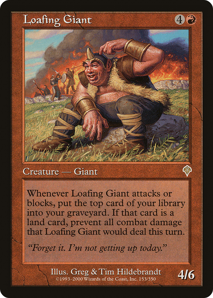 Loafing Giant (INV-153) - Invasion Foil - Premium MTG Single from Wizards of the Coast - Just $0.57! Shop now at Game Crave Tournament Store