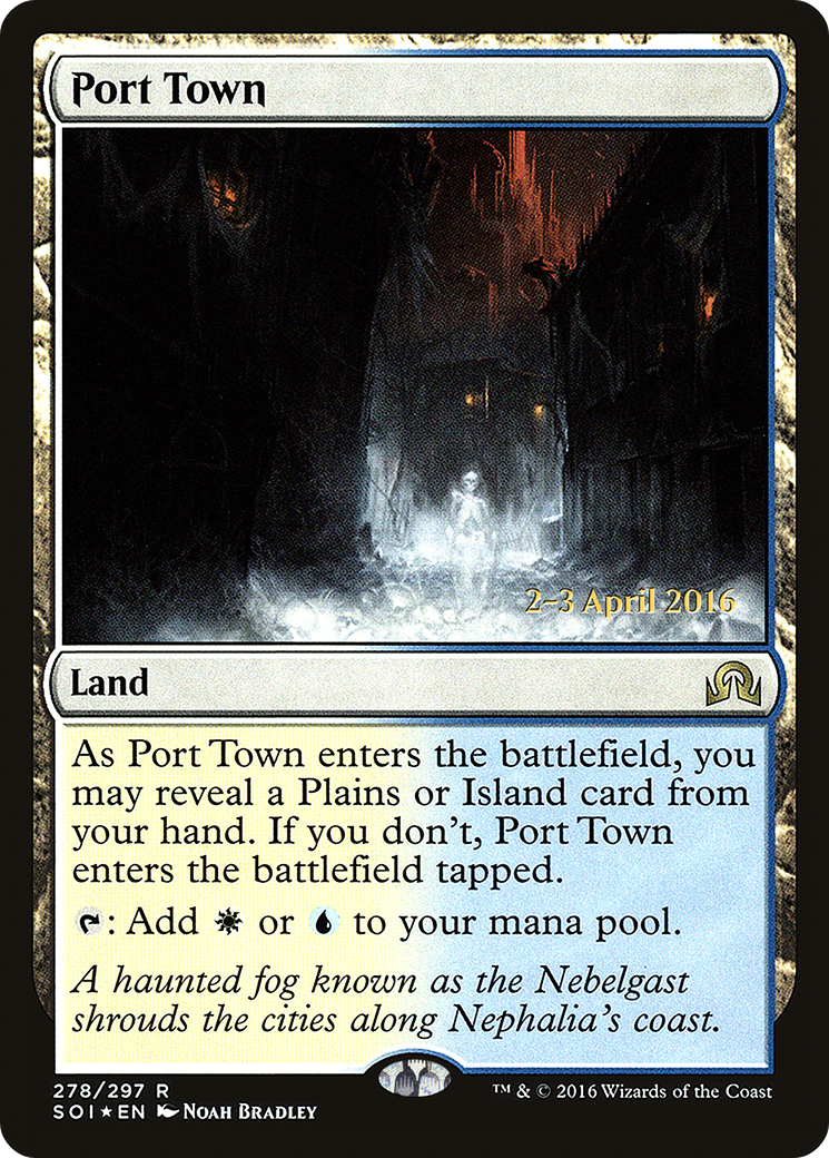 Port Town (PSOI-278S) - Shadows over Innistrad Promos Foil - Premium MTG Single from Wizards of the Coast - Just $0.56! Shop now at Game Crave Tournament Store