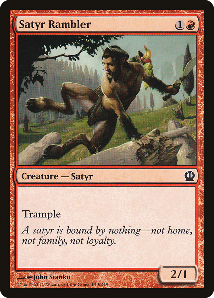 Satyr Rambler (THS-139) - Theros Foil - Premium MTG Single from Wizards of the Coast - Just $0.08! Shop now at Game Crave Tournament Store