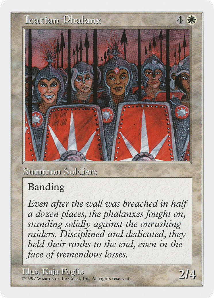 Icatian Phalanx (5ED-036) - Fifth Edition - Premium MTG Single from Wizards of the Coast - Just $0.08! Shop now at Game Crave Tournament Store