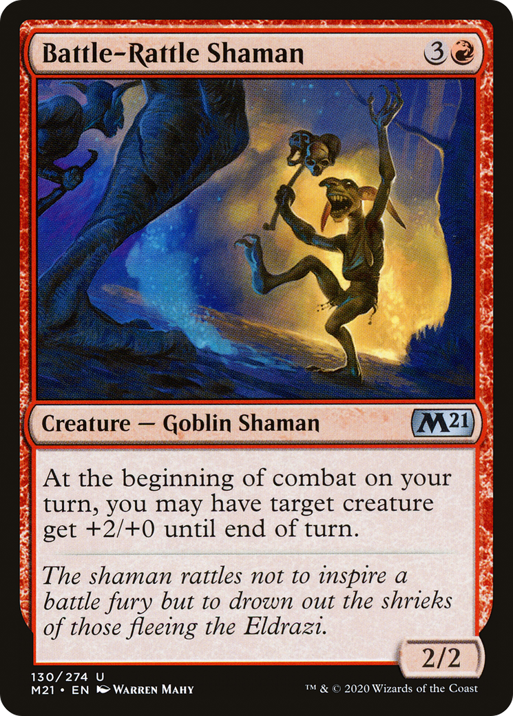 Battle-Rattle Shaman (M21-130) - Core Set 2021 Foil - Premium MTG Single from Wizards of the Coast - Just $0.08! Shop now at Game Crave Tournament Store