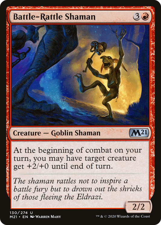 Battle-Rattle Shaman (M21-130) - Core Set 2021 Foil - Premium MTG Single from Wizards of the Coast - Just $0.08! Shop now at Game Crave Tournament Store