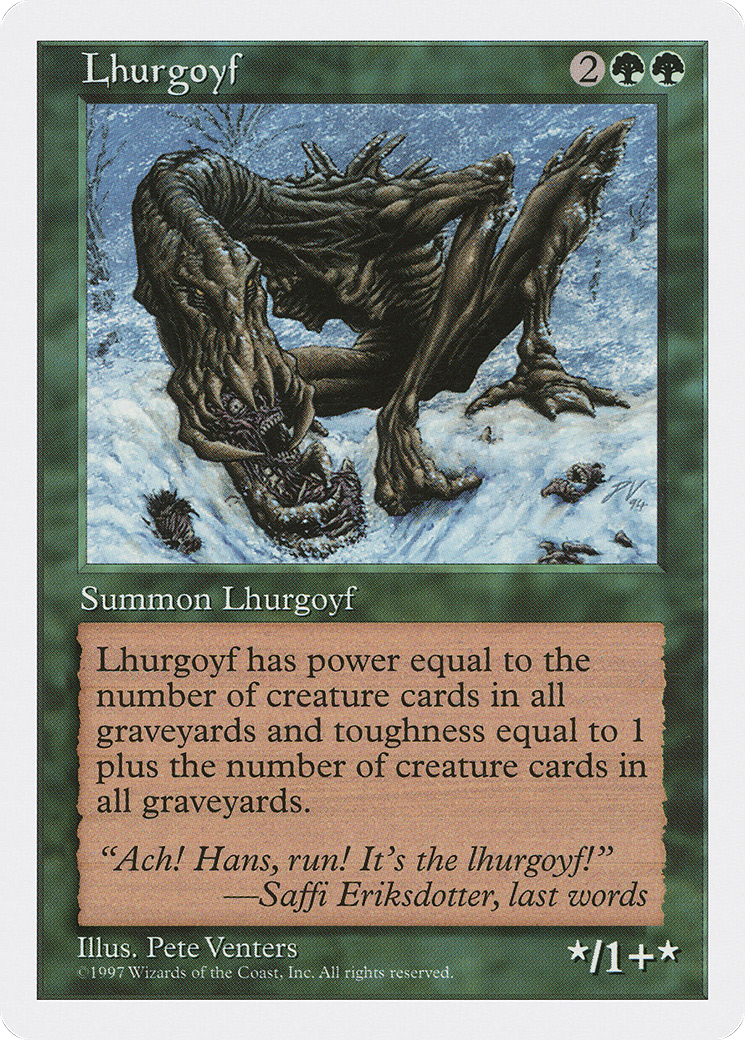 Lhurgoyf (5ED-309) - Fifth Edition - Premium MTG Single from Wizards of the Coast - Just $0.11! Shop now at Game Crave Tournament Store