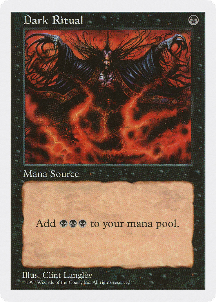 Dark Ritual (5ED-153) - Fifth Edition - Premium MTG Single from Wizards of the Coast - Just $0.59! Shop now at Game Crave Tournament Store