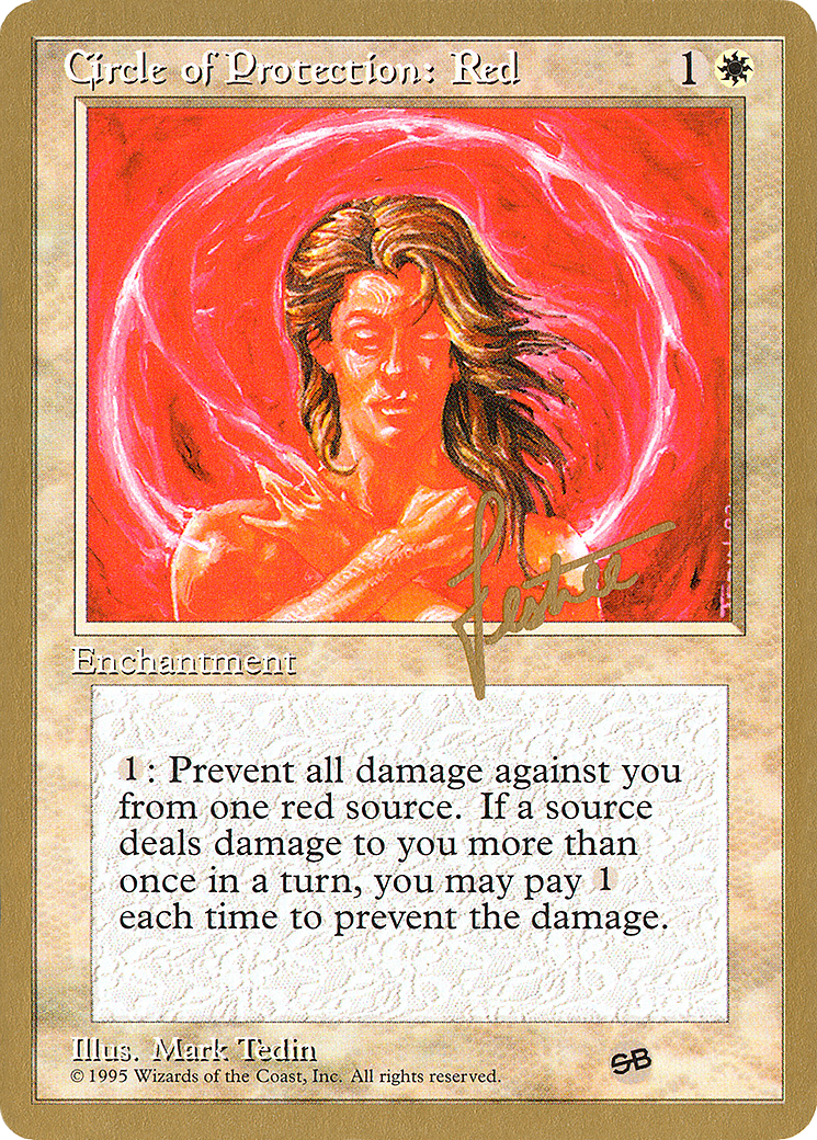 Circle of Protection: Red (PTC-BL17SB) - Pro Tour Collector Set - Premium MTG Single from Wizards of the Coast - Just $0.29! Shop now at Game Crave Tournament Store