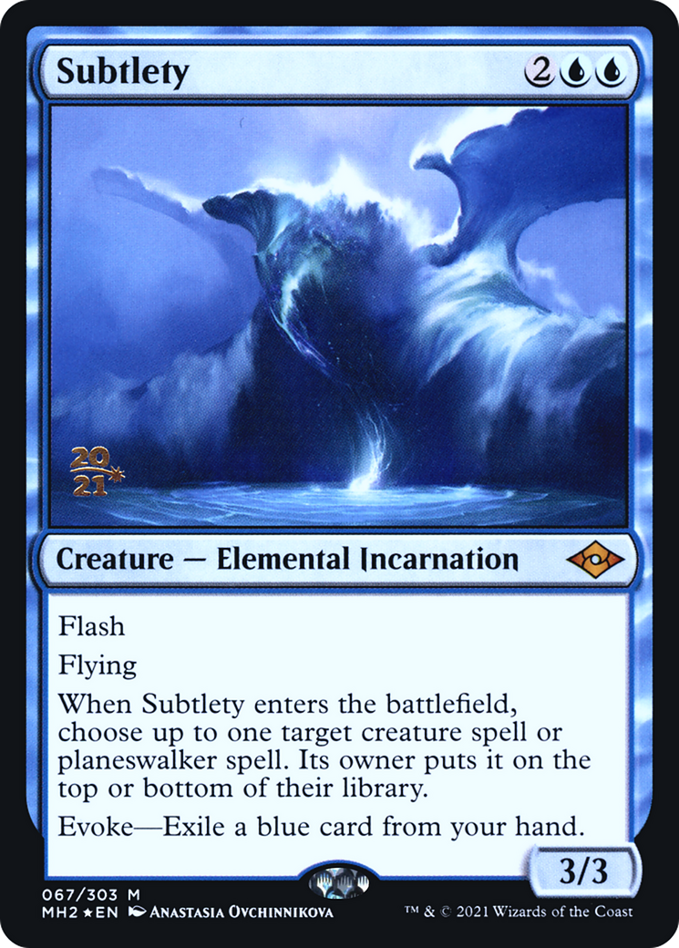 Subtlety (PMH2-67S) - Modern Horizons 2 Promos Foil - Premium MTG Single from Wizards of the Coast - Just $3.22! Shop now at Game Crave Tournament Store