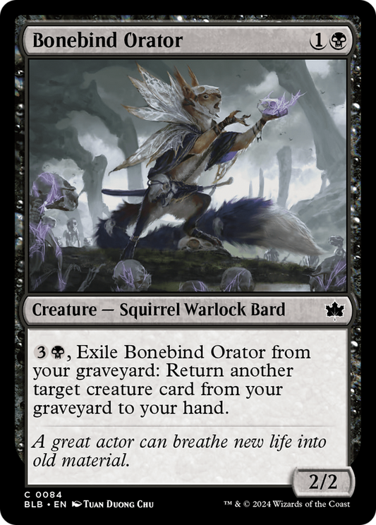 Bonebind Orator (BLB-084) - Bloomburrow - Premium MTG Single from Wizards of the Coast - Just $0.25! Shop now at Game Crave Tournament Store