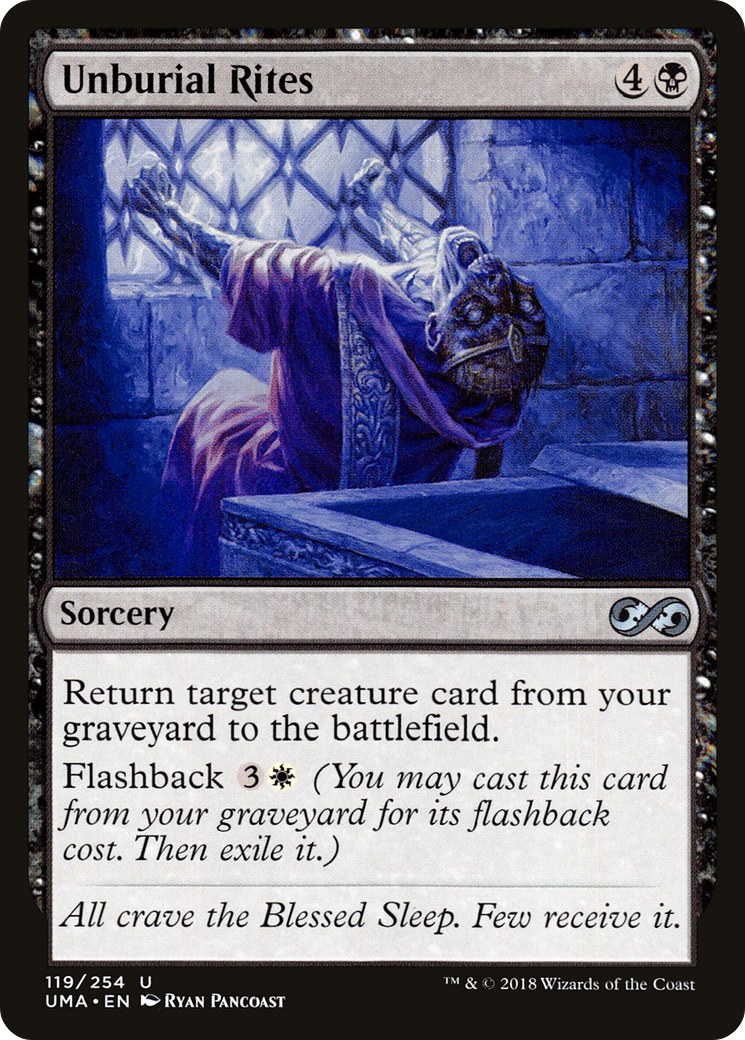 Unburial Rites (UMA-119) - Ultimate Masters Foil - Premium MTG Single from Wizards of the Coast - Just $0.10! Shop now at Game Crave Tournament Store