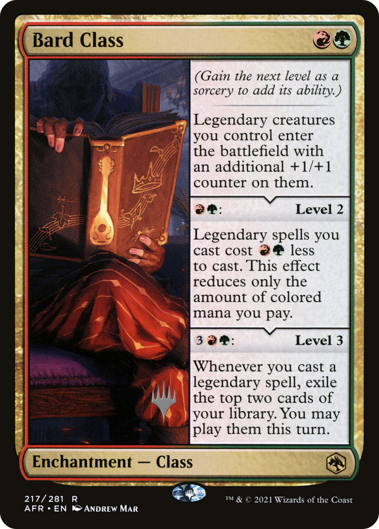 Bard Class (PAFR-217P) - Adventures in the Forgotten Realms Promos - Premium MTG Single from Wizards of the Coast - Just $0.30! Shop now at Game Crave Tournament Store